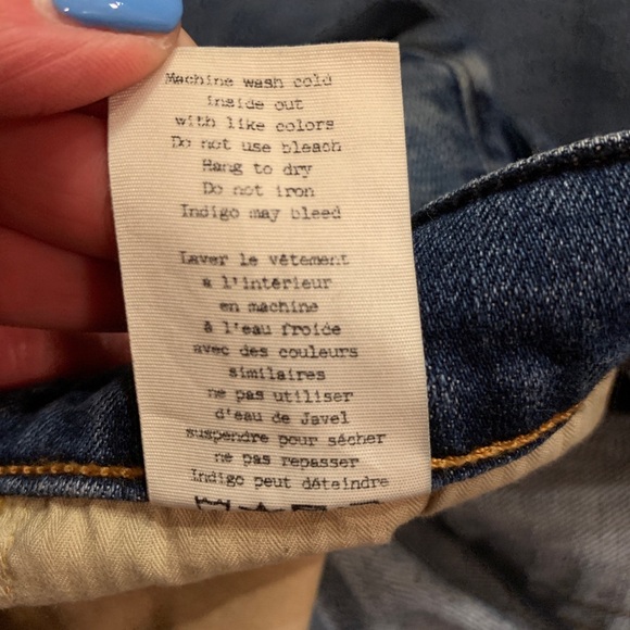 Rag & Bone Jeans Mens 34x32 Blue Fit 2 Slim Straight Button Fly Made In USA - Picture 6 of 10